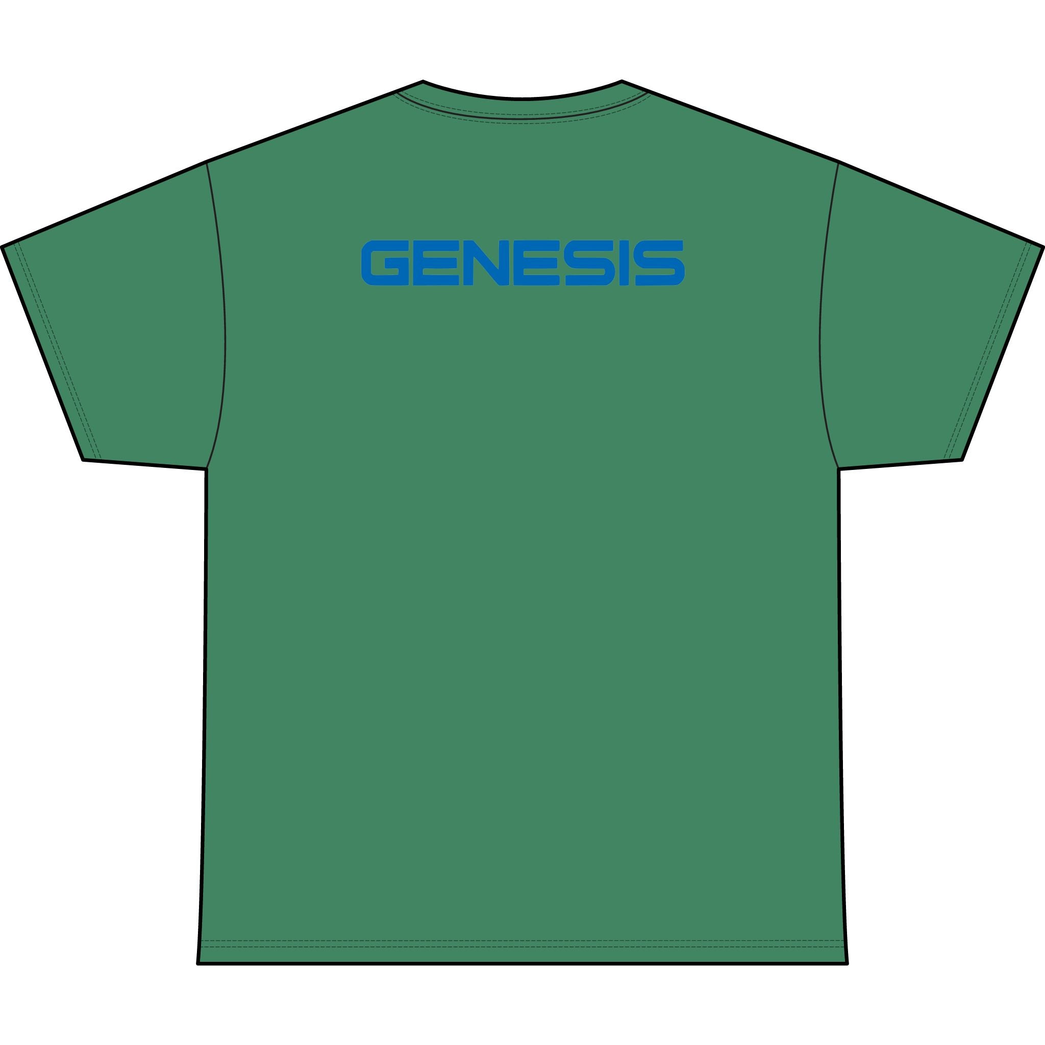 SW_Genesis Logo Performance Tee — Front & Back Design - Blue Font