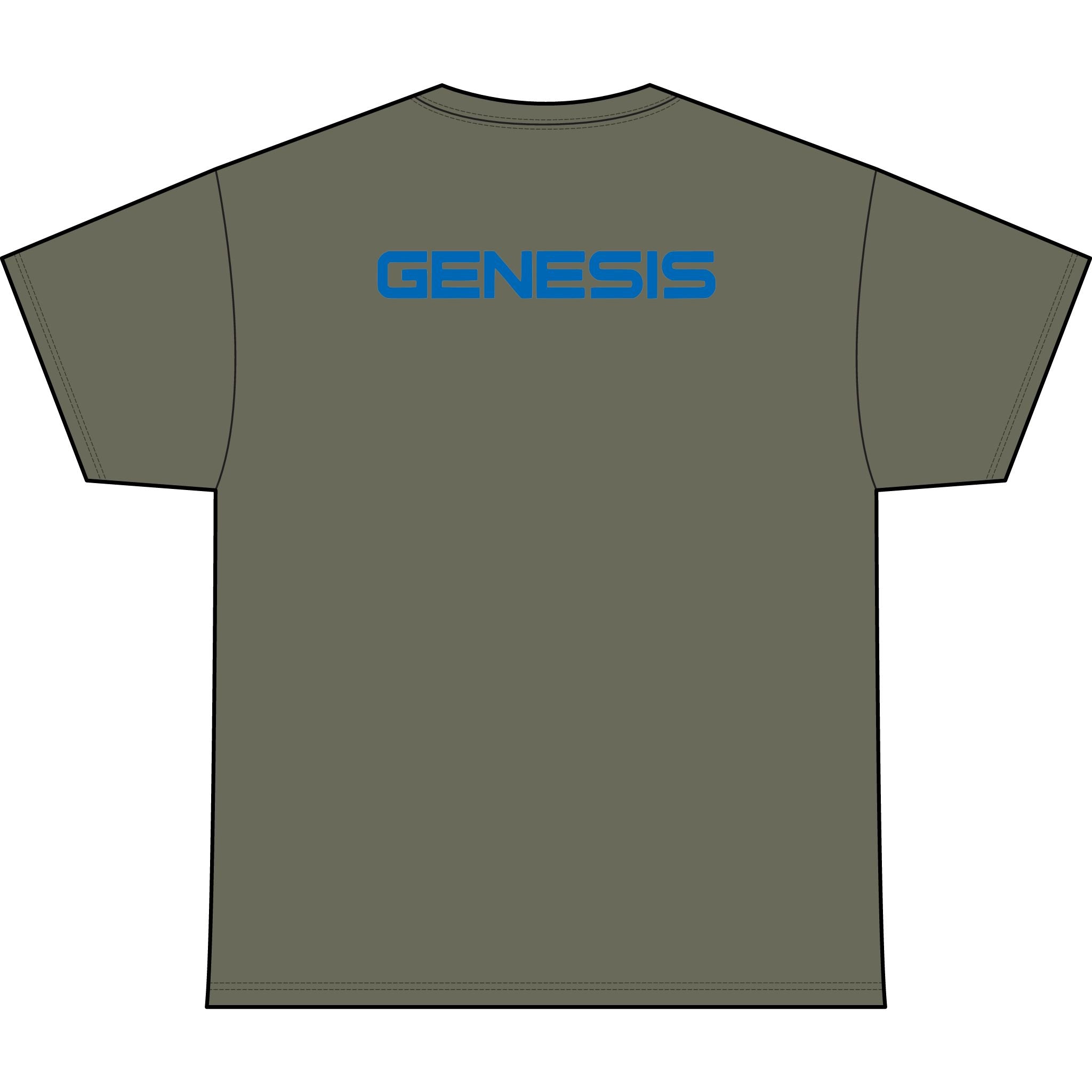 SW_Genesis Logo Performance Tee — Front & Back Design - Blue Font