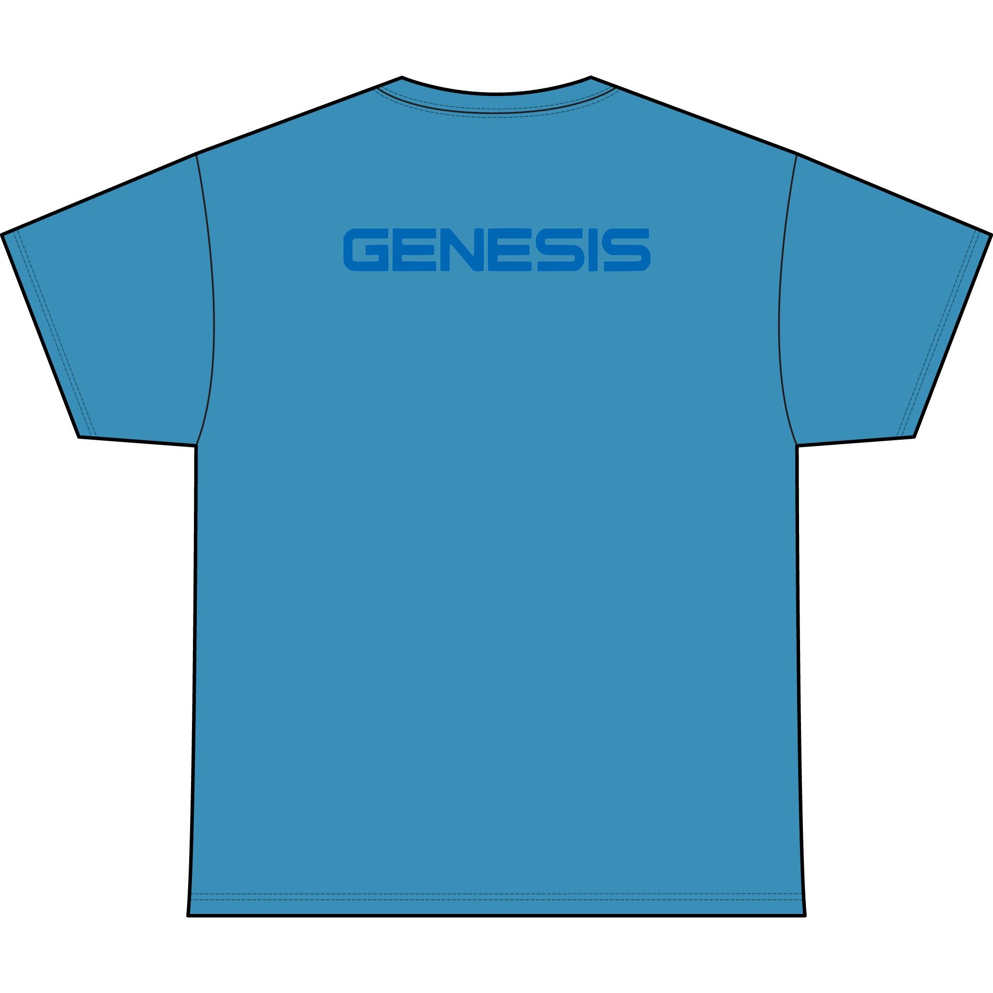 SW_Genesis Logo Performance Tee — Front & Back Design - Blue Font