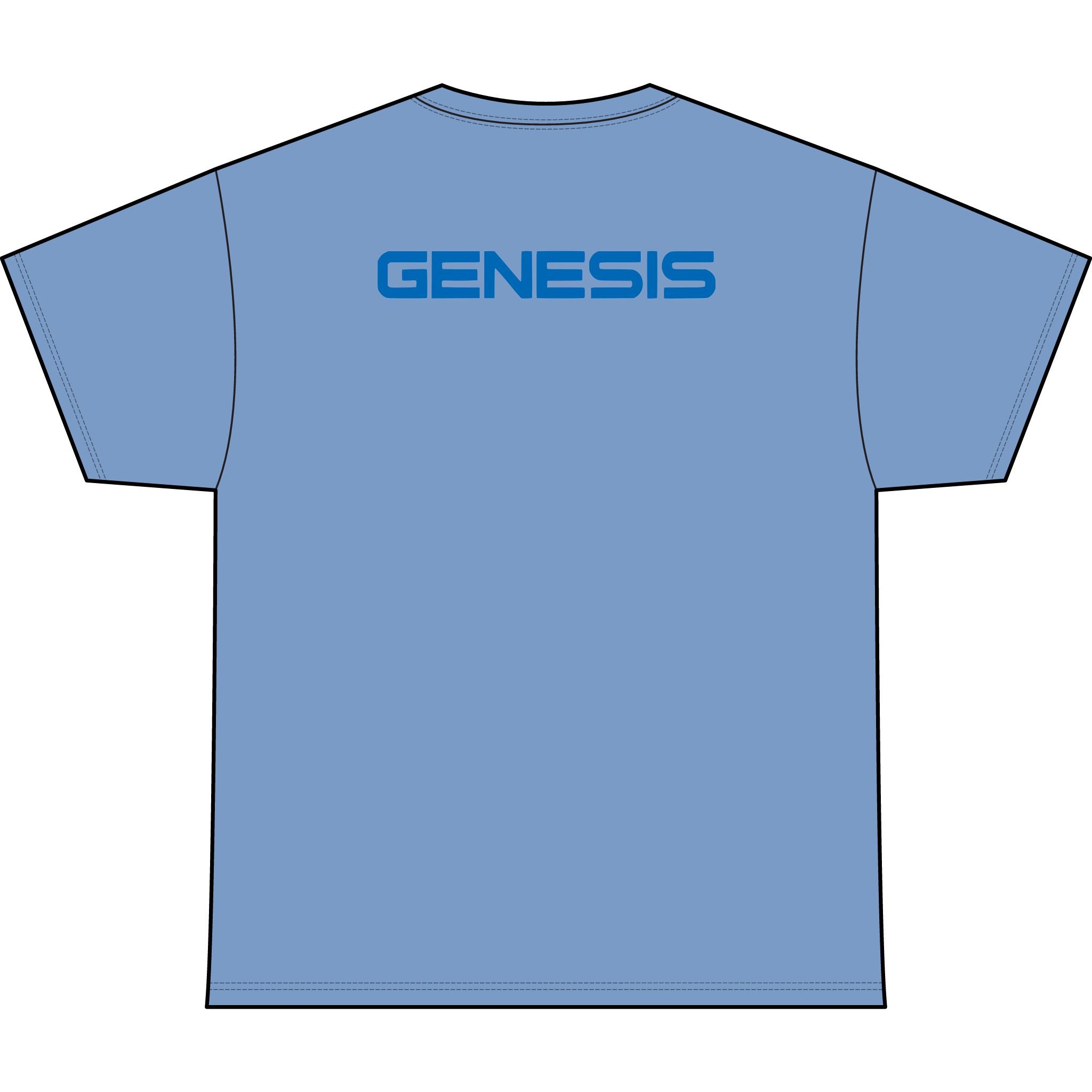 SW_Genesis Logo Performance Tee — Front & Back Design - Blue Font