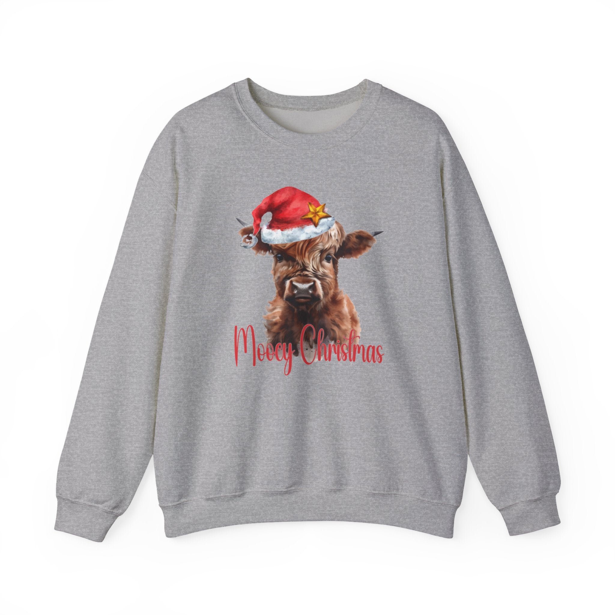 Mooey Christmas Sweatshirt, Holiday Cute Cow Theme, Funny Xmas Gift, Farm Animal Apparel, Cozy Winter Wear
