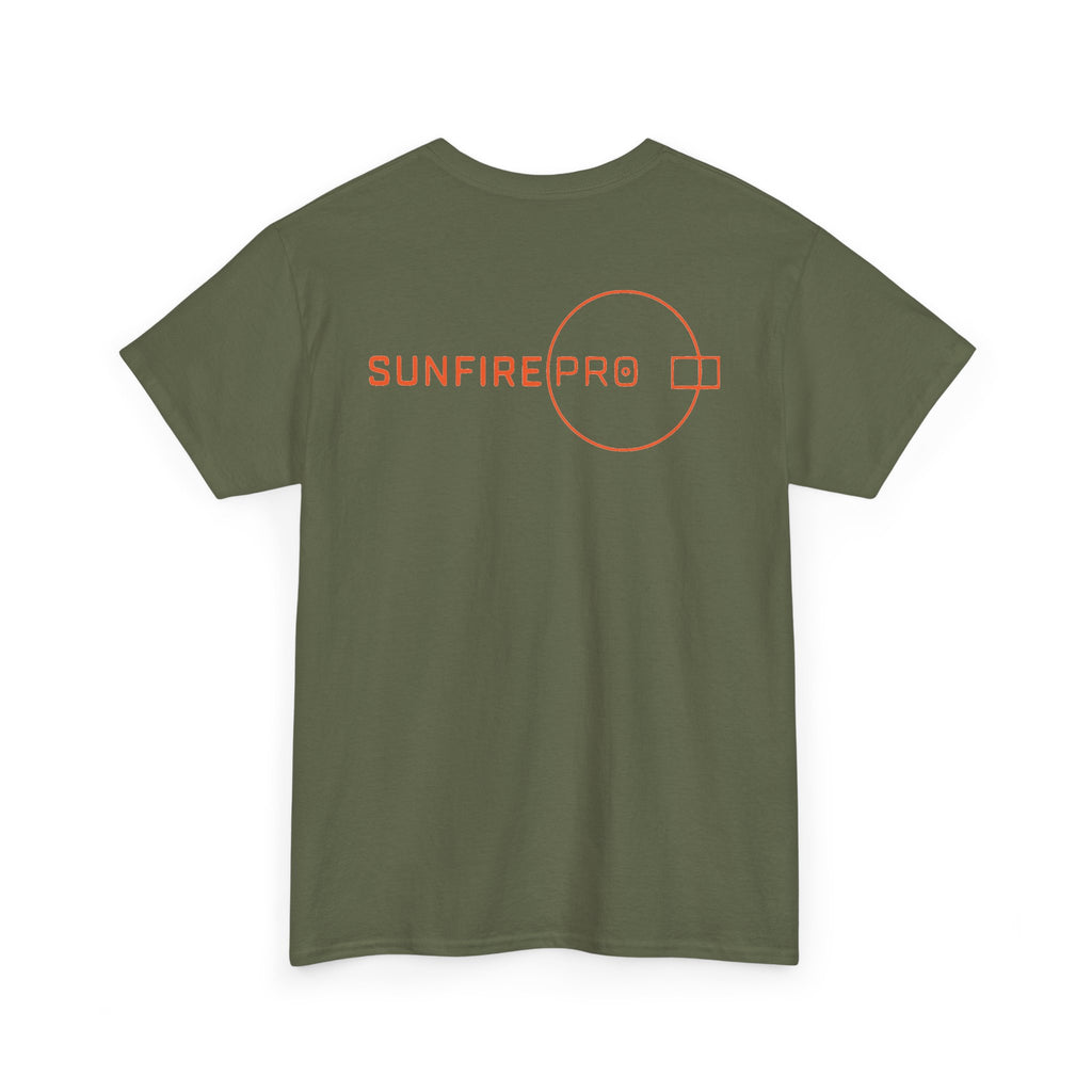 SW_SUNFIRE PRO Logo Tee - Front and Back Print Orange Font - 100% Cotton