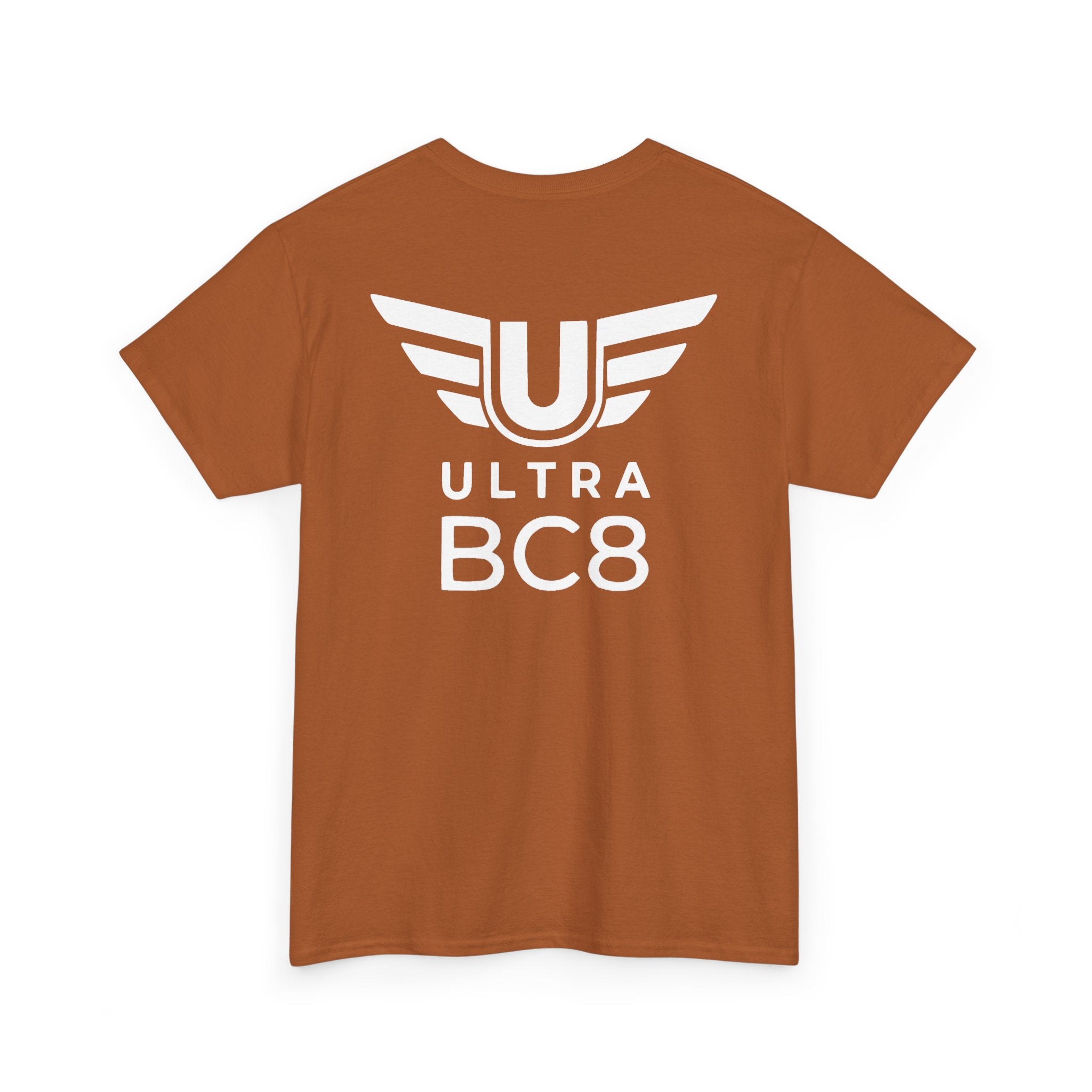 SW_Ultra BC8 Logo Tee - Front and Back Print - White Font - 100% Cotton