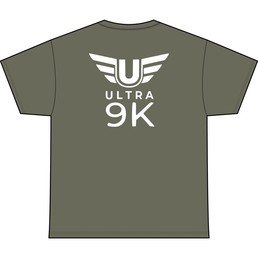 SW_Ultra 9K Logo Performance Tee — Front & Back Design White Font