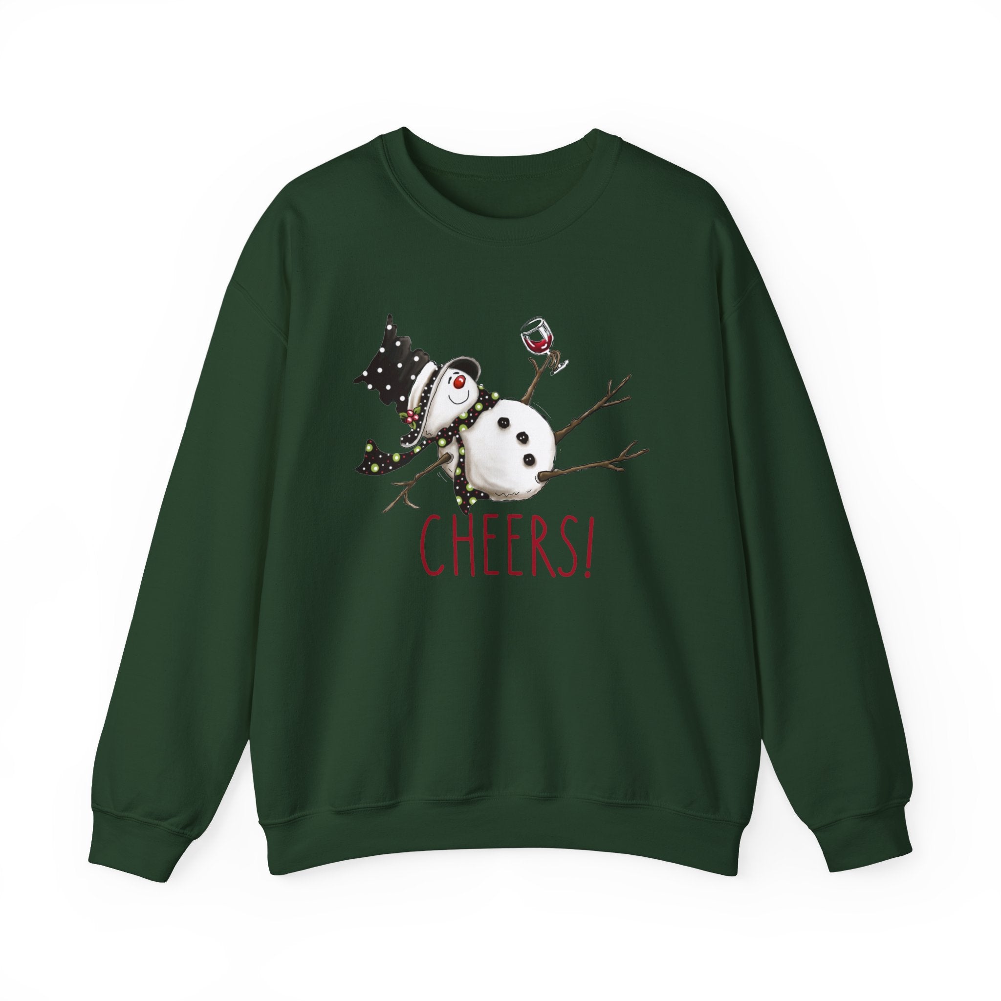 Holiday Wear Tipsy Snowman Sweatshirt, Christmas Fun, Winter Apparel, Festive Top, Funny Xmas Sweatshirt, Cheers!