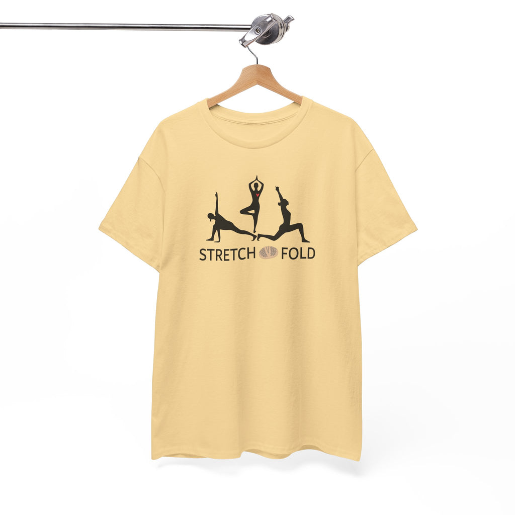 Yoga Pose Silhouettes Stretch and Fold Tee - Pilates Fitness for Sourdough Bakers and more! Silhouette Design Series