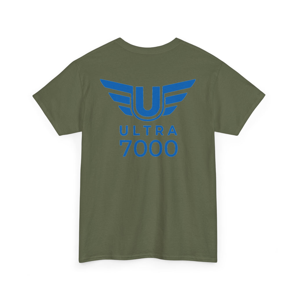 SW_Ultra 7000 Logo Tee - Front and Back Print Blue Font - 100% Cotton
