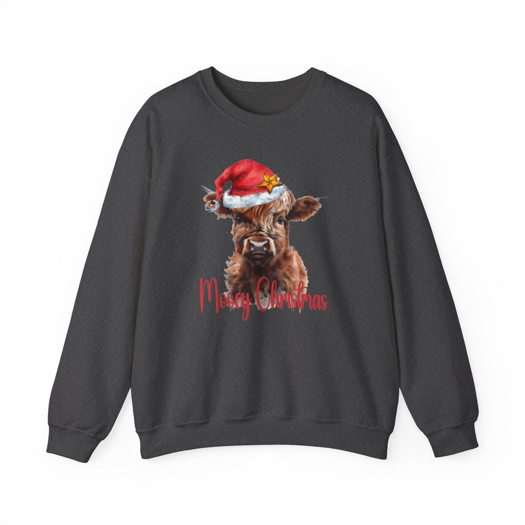 Mooey Christmas Sweatshirt, Holiday Cute Cow Theme, Funny Xmas Gift, Farm Animal Apparel, Cozy Winter Wear