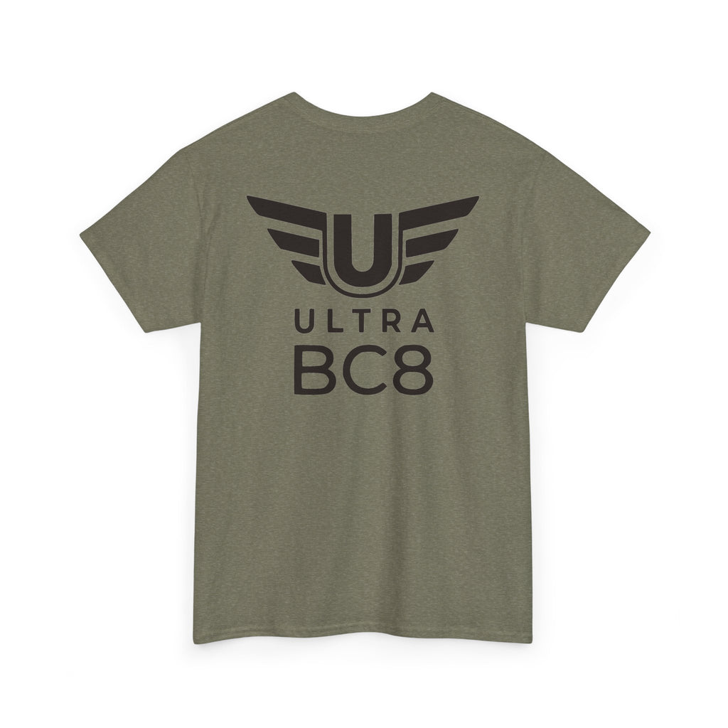 SW_Ultra BC8 Logo Tee - Front and Back Print Black Font - 100% Cotton