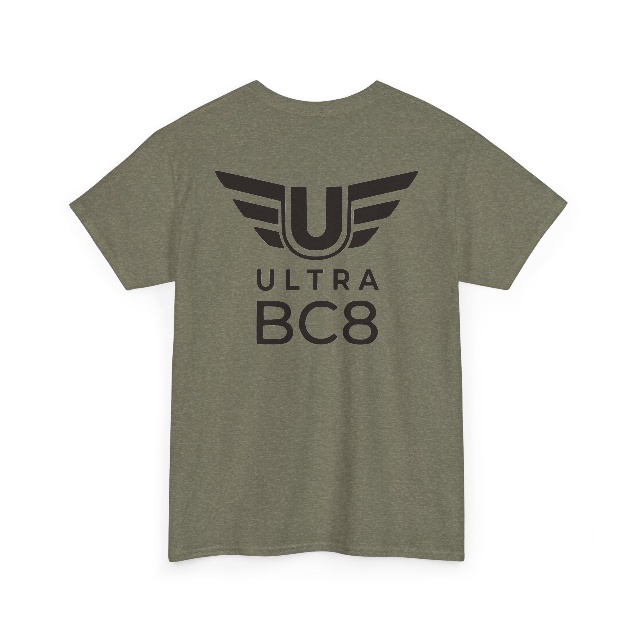 SW_Ultra BC8 Logo Tee - Front and Back Print Black Font - 100% Cotton
