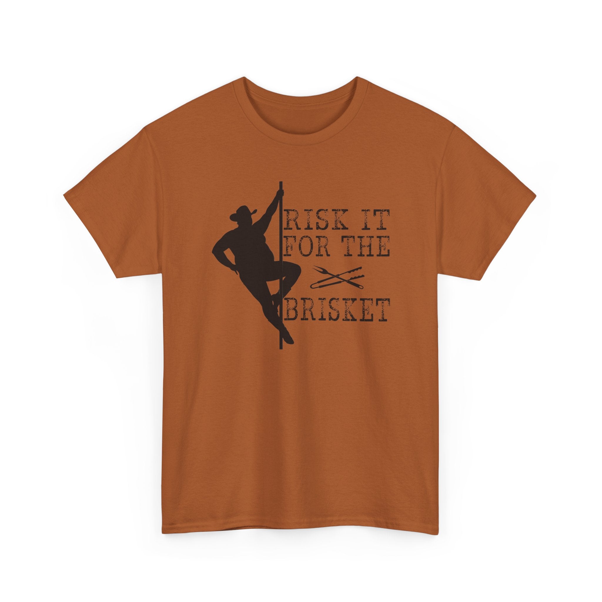 Risk It For The Brisket T-Shirt | BBQ Brisket Grill Shirt - Funny T-shirt - Great Gift