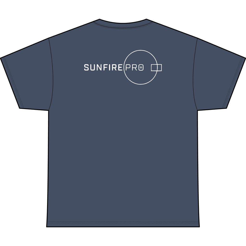 SW_SUNFIRE PRO Logo Performance Tee — Front & Back Design