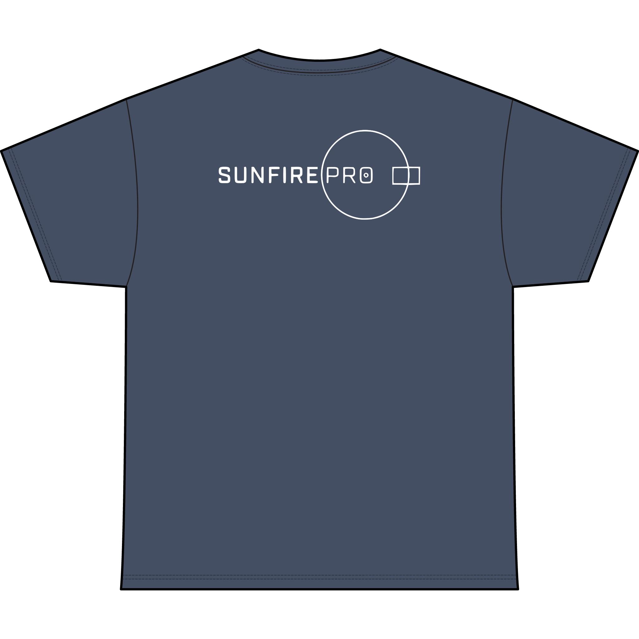 SW_SUNFIRE PRO Logo Performance Tee — Front & Back Design