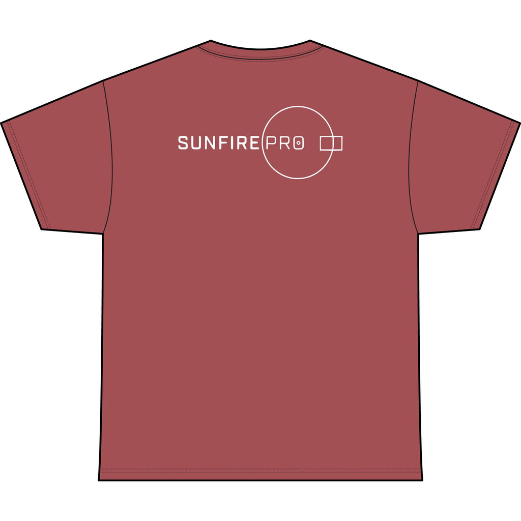 SW_SUNFIRE PRO Logo Performance Tee — Front & Back Design