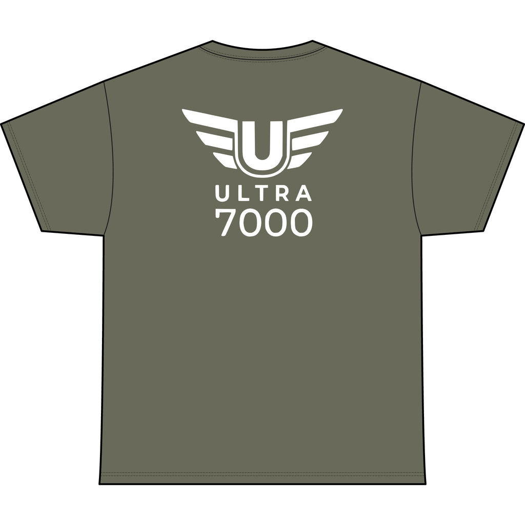 SW_Ultra 7000 Logo Performance Tee — Front & Back Design White Font