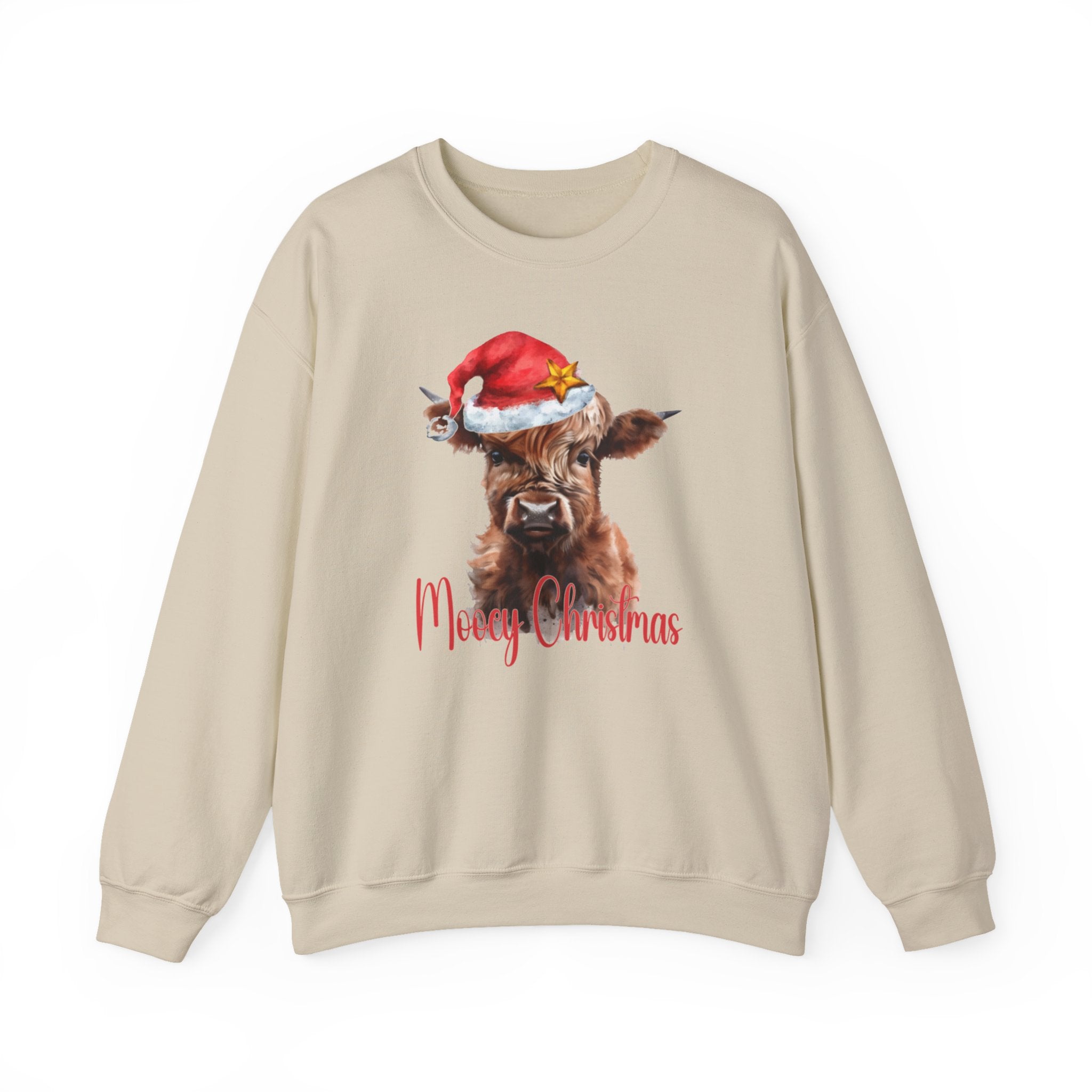 Mooey Christmas Sweatshirt, Holiday Cute Cow Theme, Funny Xmas Gift, Farm Animal Apparel, Cozy Winter Wear