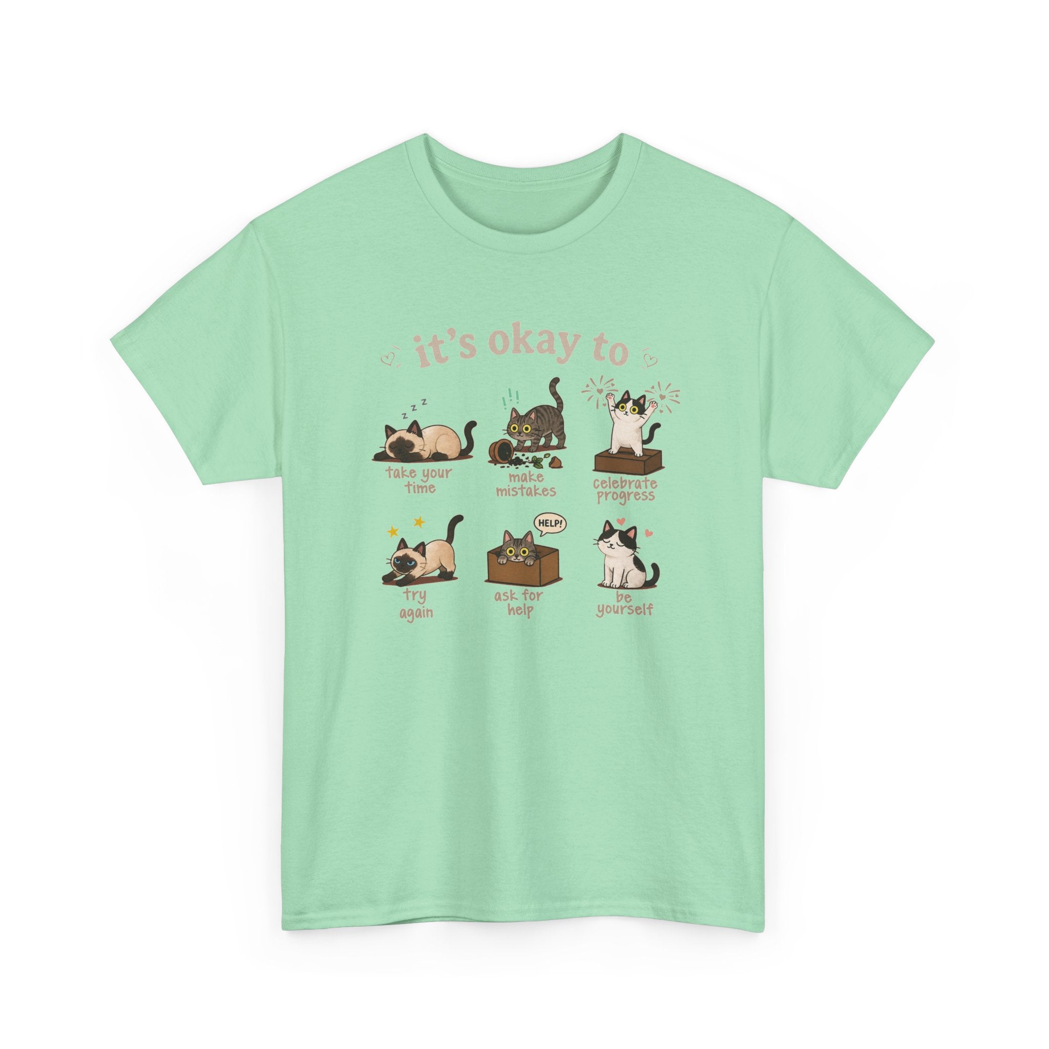 It’s Okay! Perfect Cat Graphic Tee — Cute Comfort Cat Lover Gift
