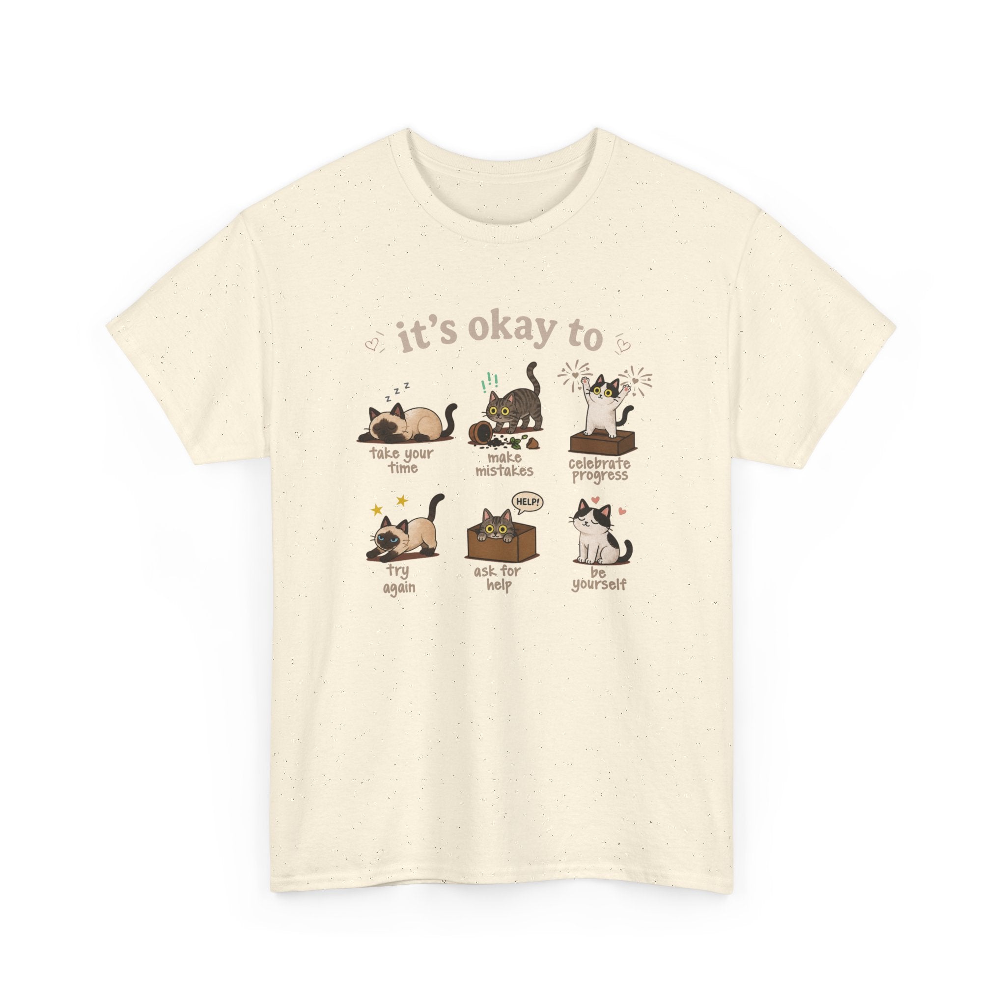 It’s Okay! Perfect Cat Graphic Tee — Cute Comfort Cat Lover Gift