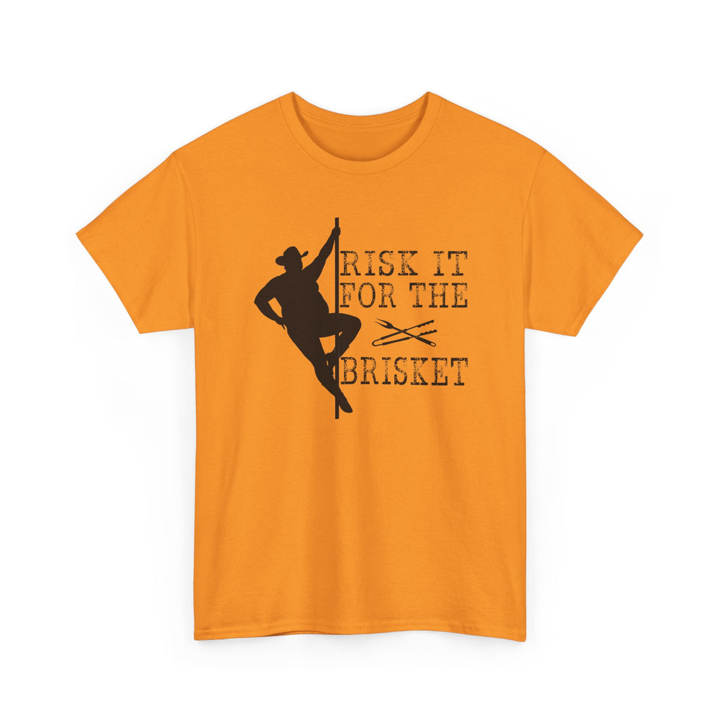Risk It For The Brisket T-Shirt | BBQ Brisket Grill Shirt - Funny T-shirt - Great Gift
