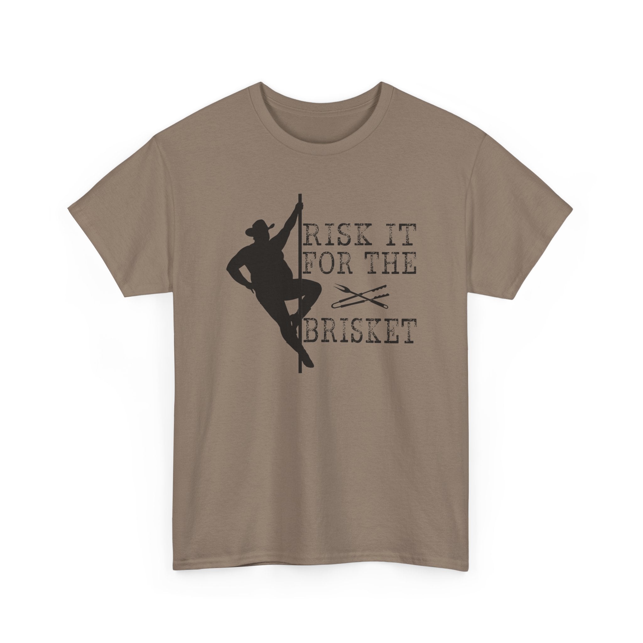Risk It For The Brisket T-Shirt | BBQ Brisket Grill Shirt - Funny T-shirt - Great Gift