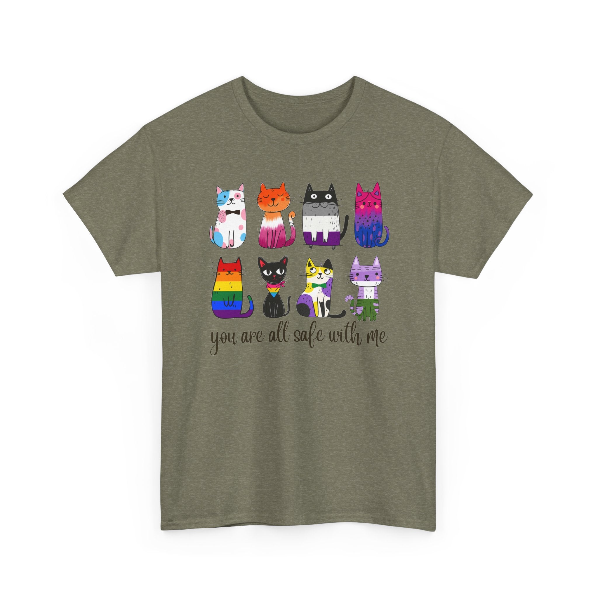 You Are All Safe With Me Cat T-Shirt — Cute Cats Representing ALL Lifestyles