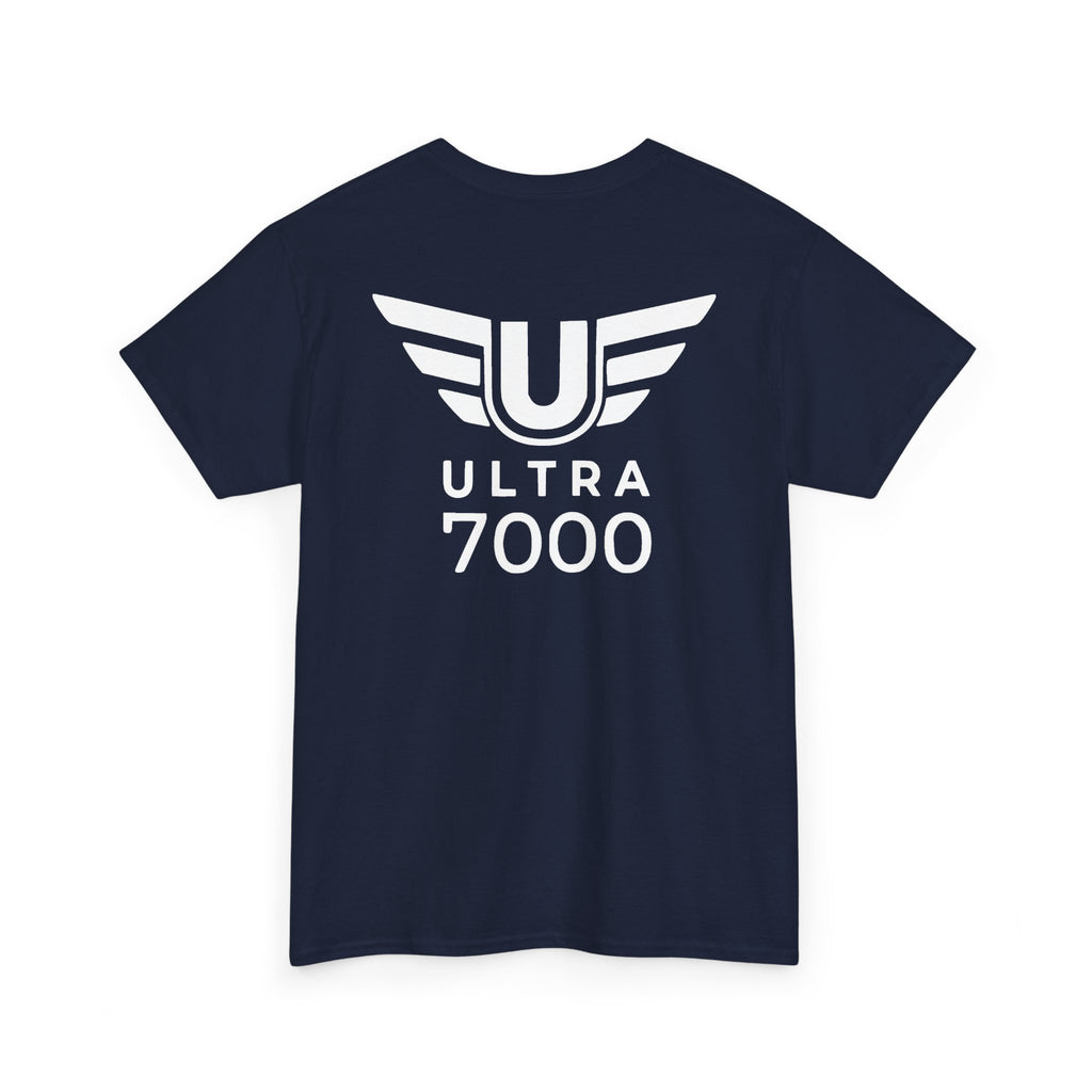 SW_Ultra 7000 Logo Tee - Front and Back Print - White Font - 100% Cotton