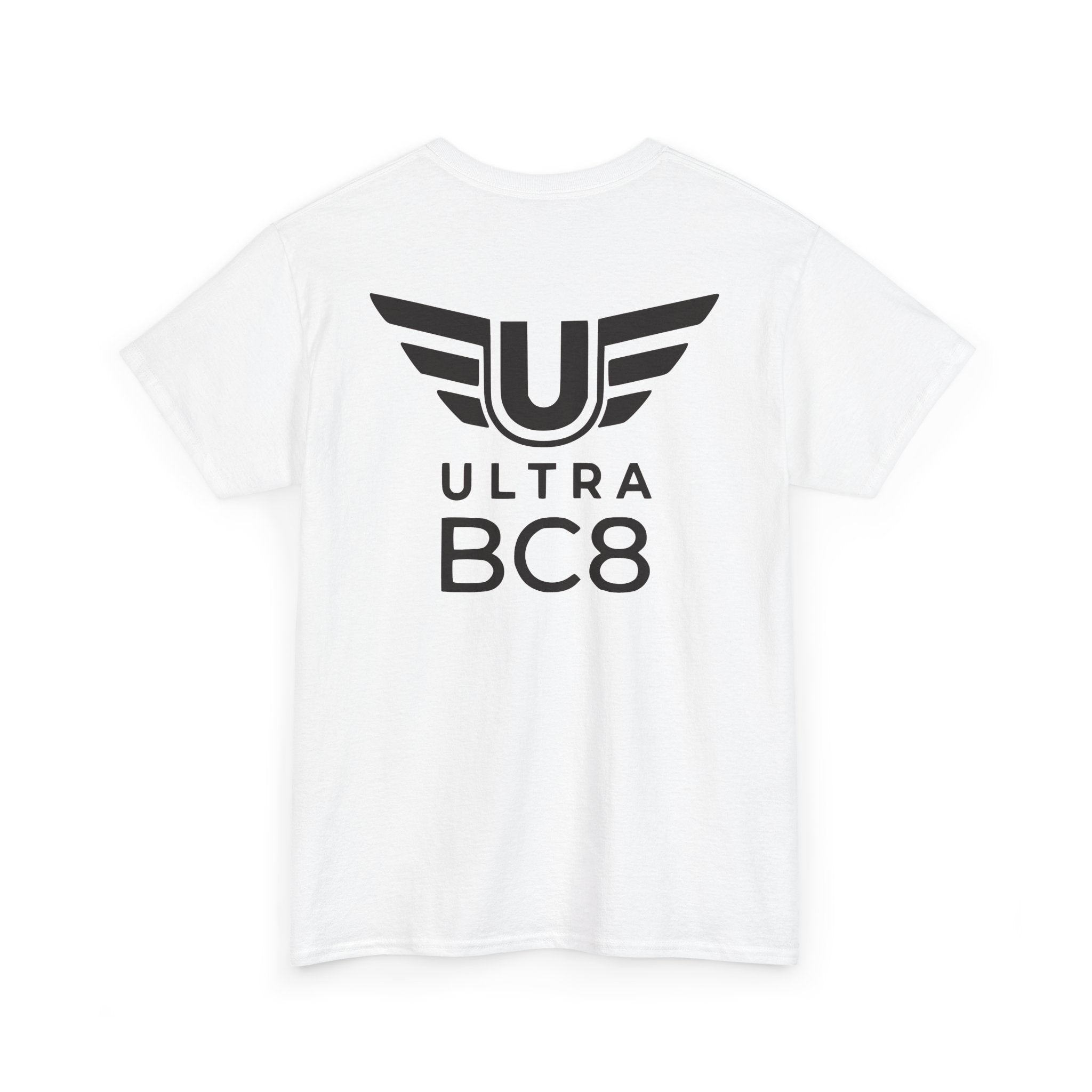 SW_Ultra BC8 Logo Tee - Front and Back Print Black Font - 100% Cotton