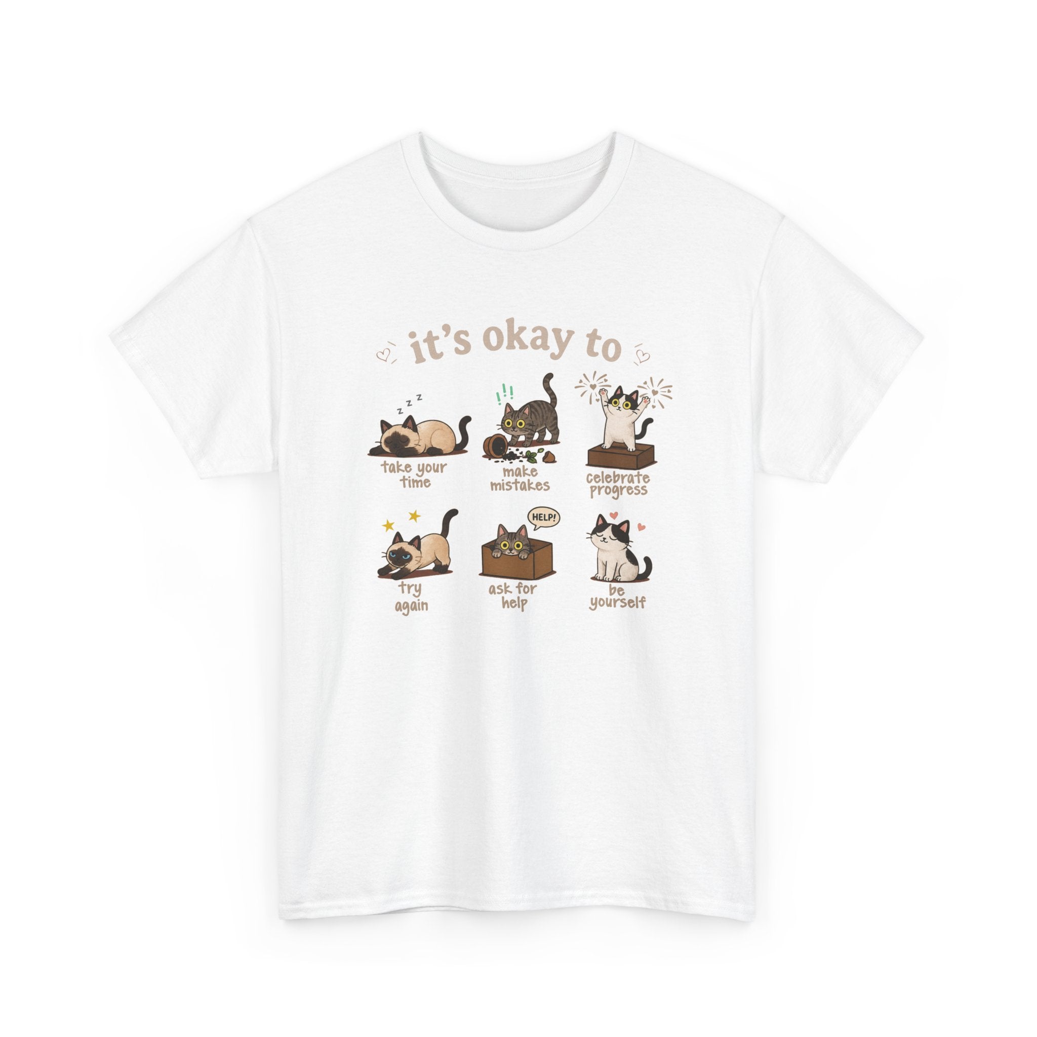 It’s Okay! Perfect Cat Graphic Tee — Cute Comfort Cat Lover Gift