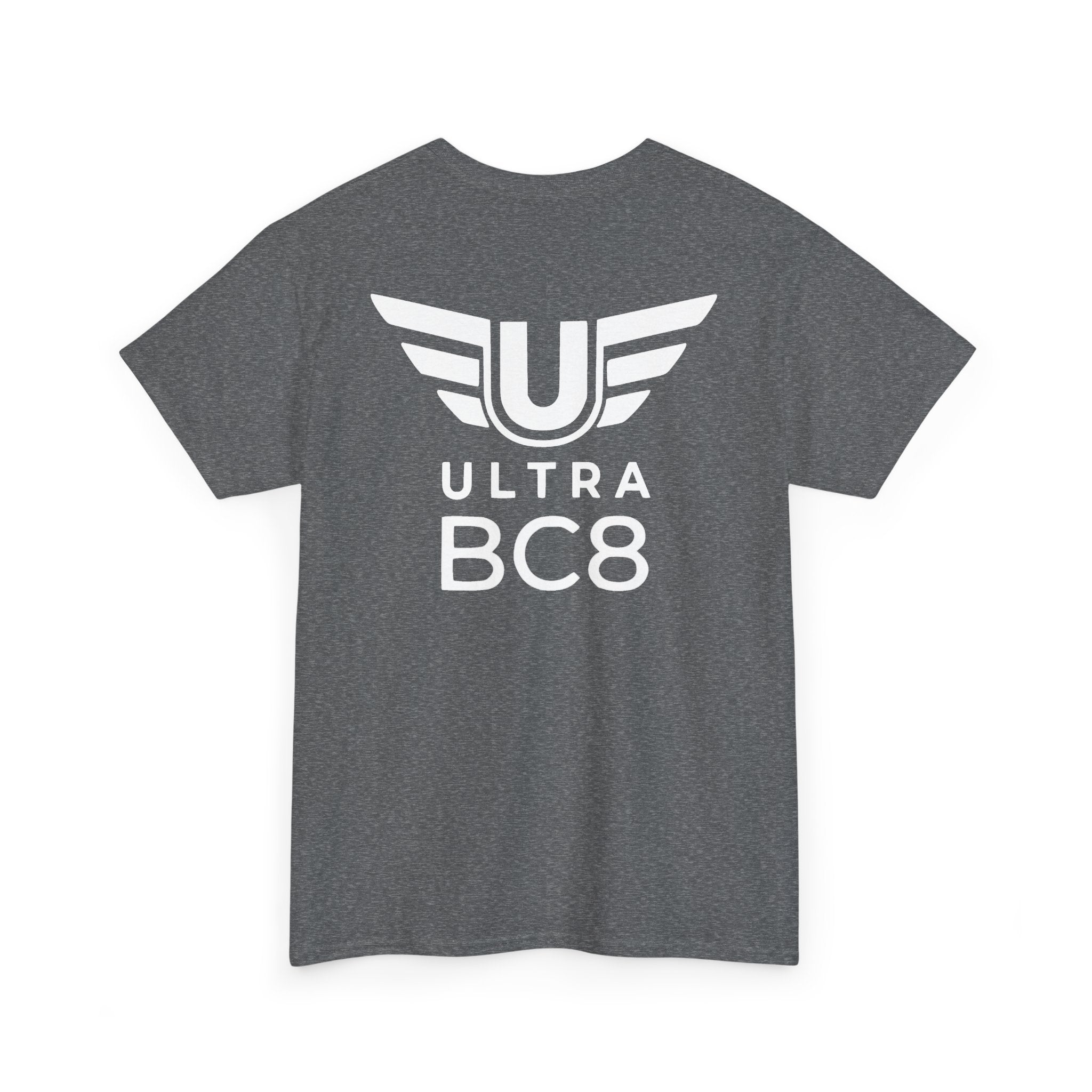 SW_Ultra BC8 Logo Tee - Front and Back Print - White Font - 100% Cotton