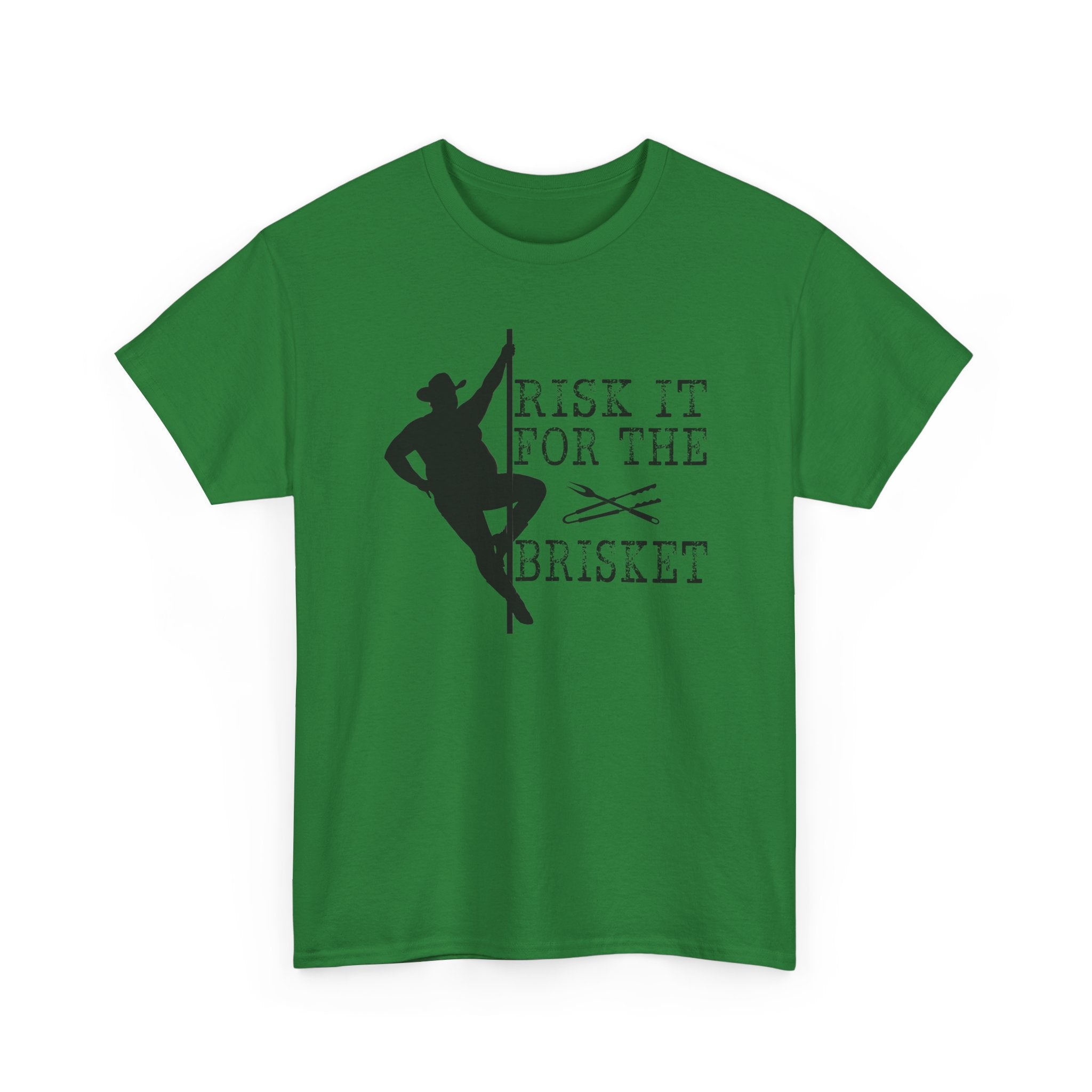 Risk It For The Brisket T-Shirt | BBQ Brisket Grill Shirt - Funny T-shirt - Great Gift