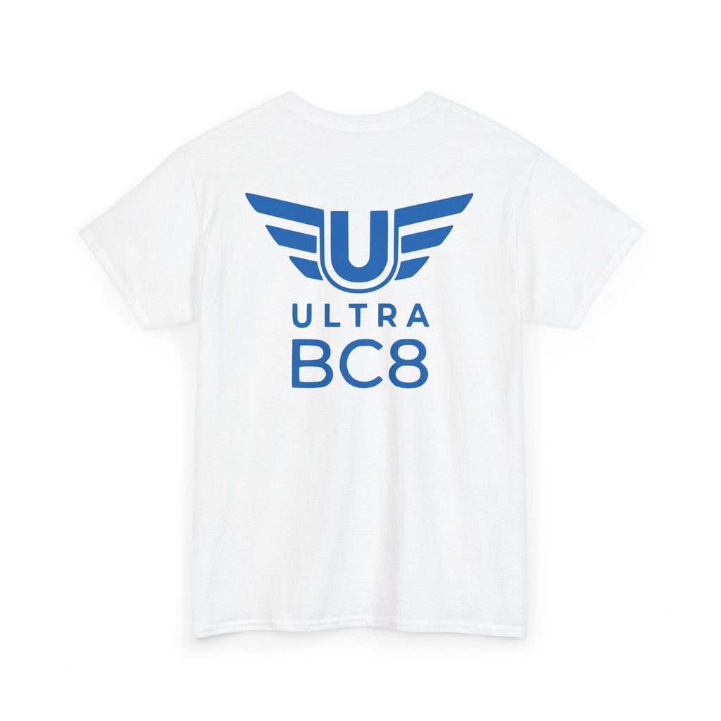 SW_Ultra BC8 Logo Tee - Front and Back Print Blue Font - 100% Cotton