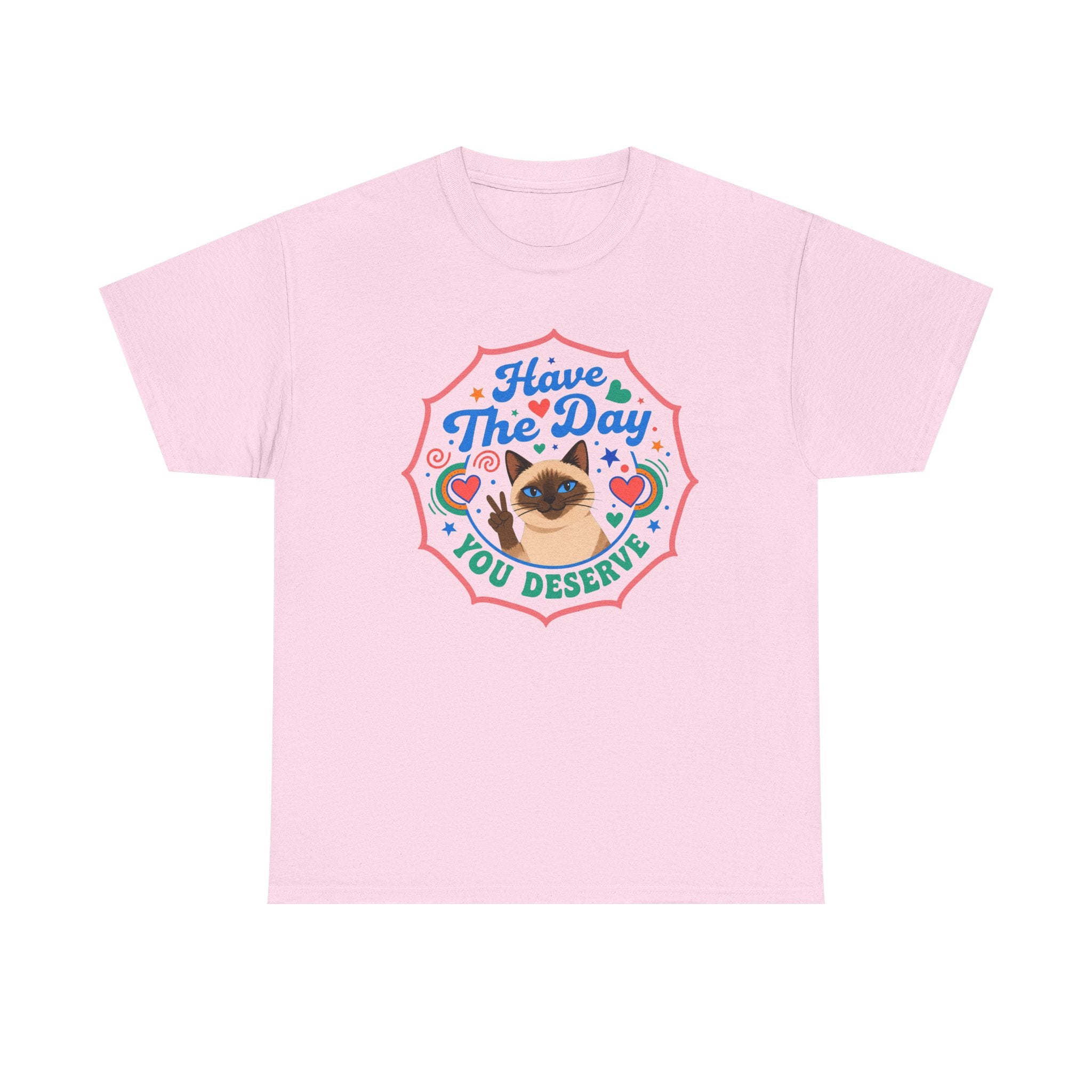 Have The Day You Deserve - Vintage Cat Tee (Good Vibes) - Fun Attire