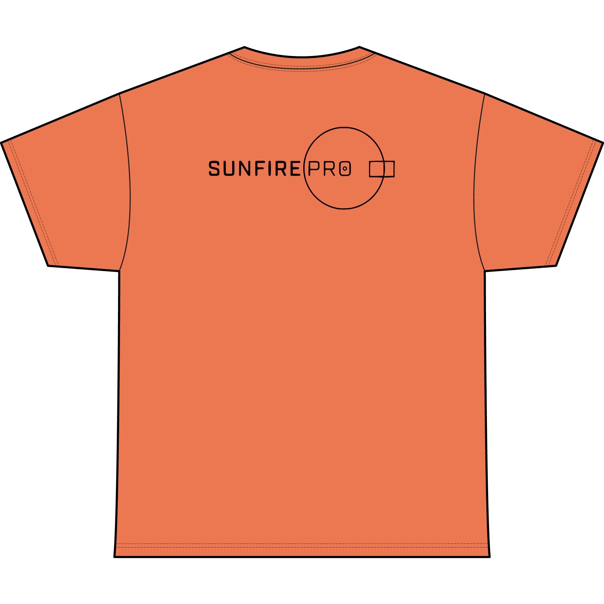 SW_SUNFIRE PRO Logo Performance Tee — Front & Back Design - Black Font