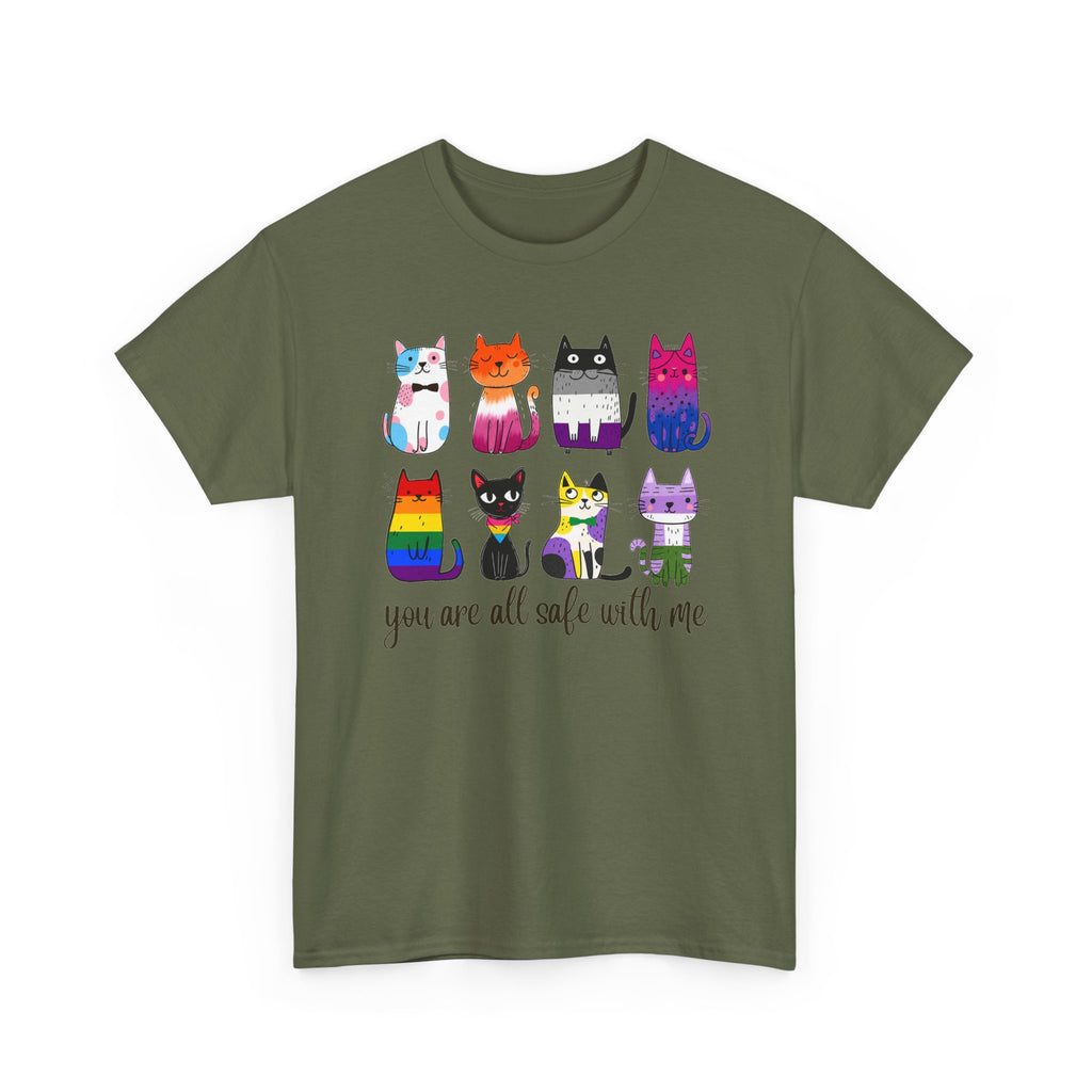 You Are All Safe With Me Cat T-Shirt — Cute Cats Representing ALL Lifestyles