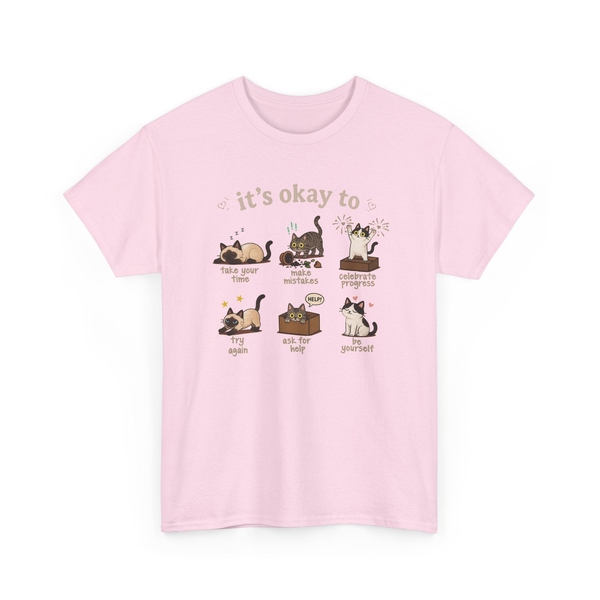 It’s Okay! Perfect Cat Graphic Tee — Cute Comfort Cat Lover Gift