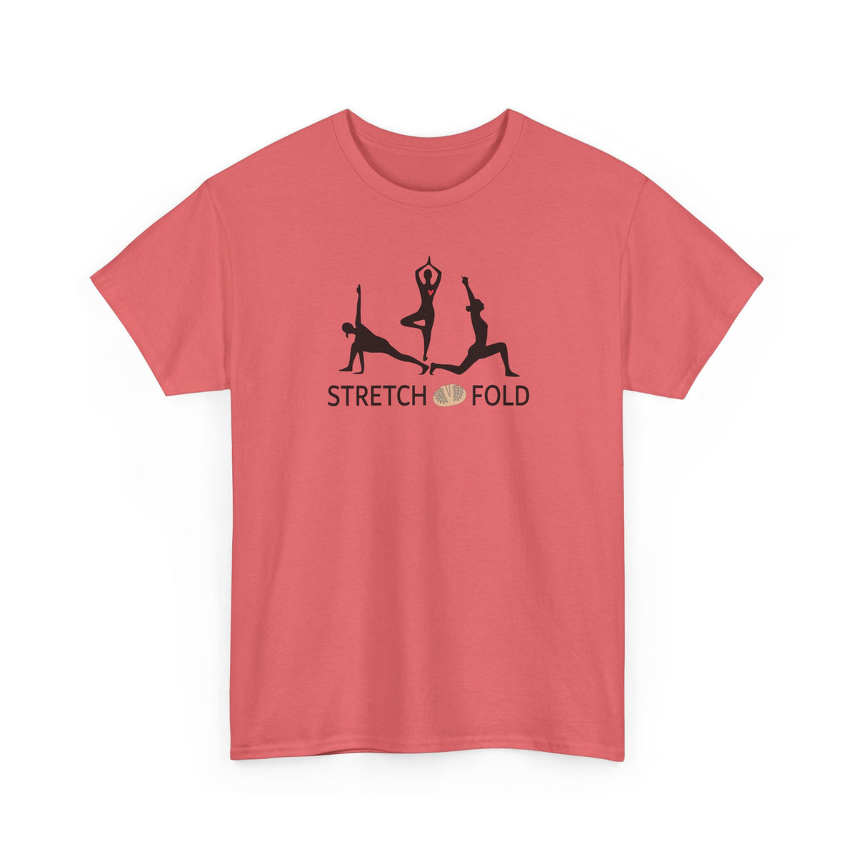 Yoga Pose Silhouettes Stretch and Fold Tee - Pilates Fitness for Sourdough Bakers and more! Silhouette Design Series