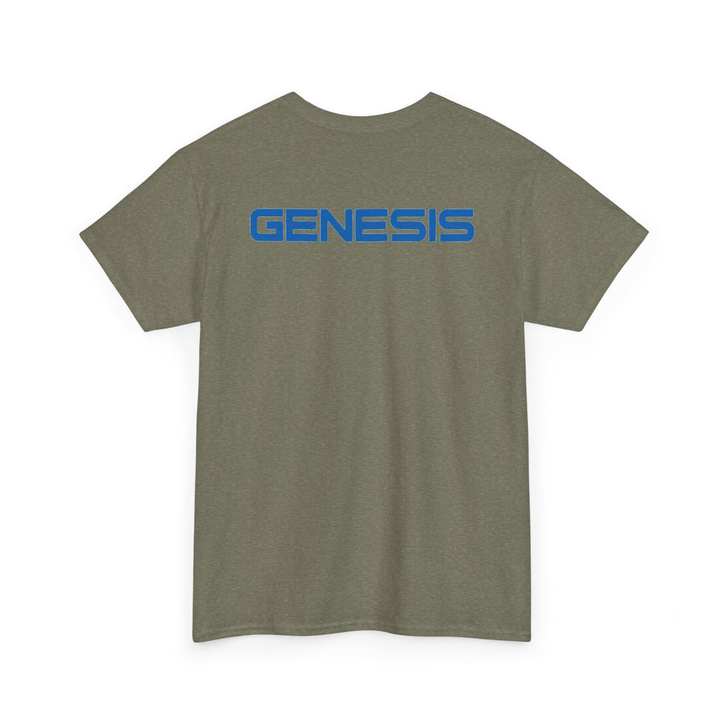 SW_Genesis Logo Tee - Front and Back Print Blue Font - 100% Cotton