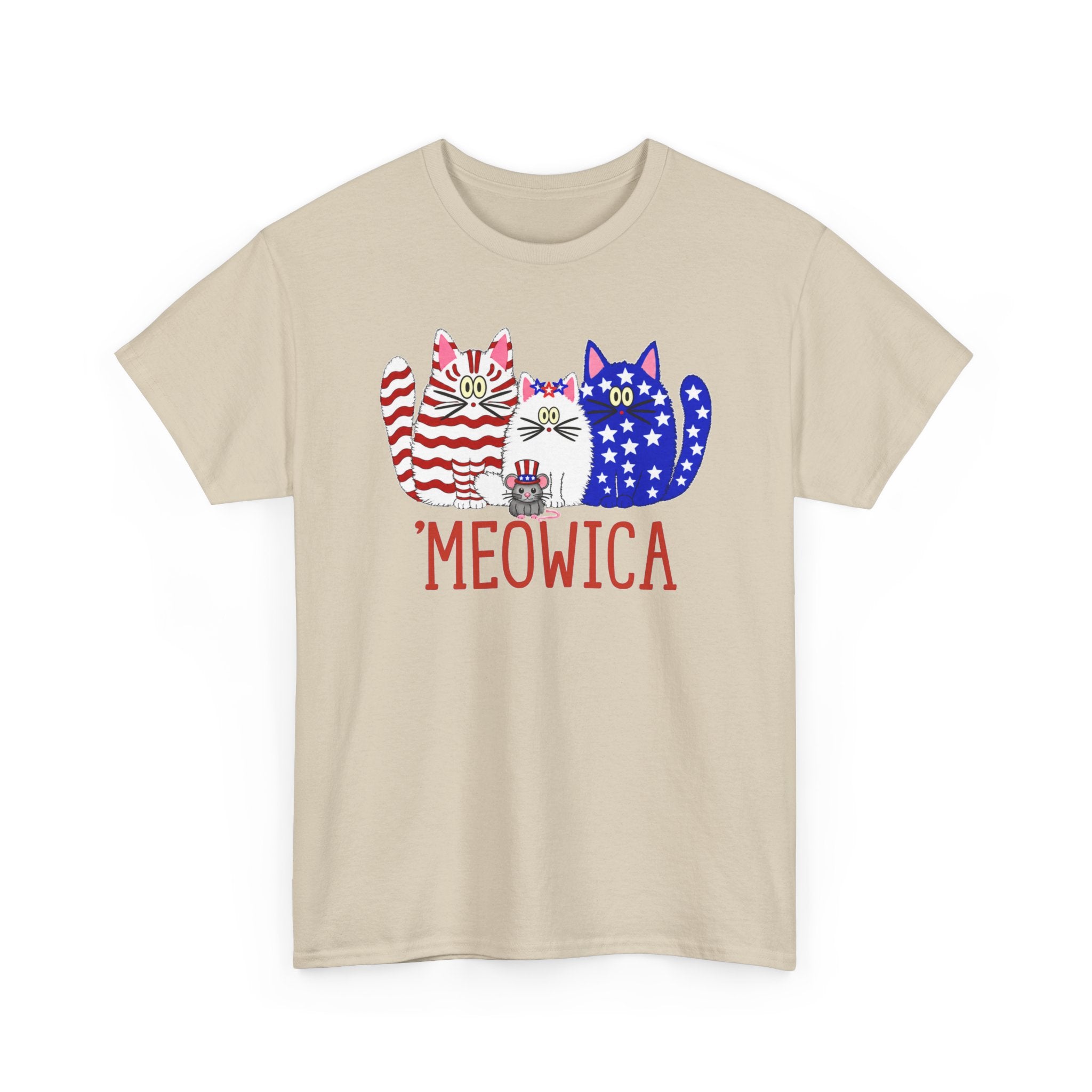 'Meowica Patriotic Cat T-Shirt - Fourth of July USA Cats - Festive and Fun Apparel