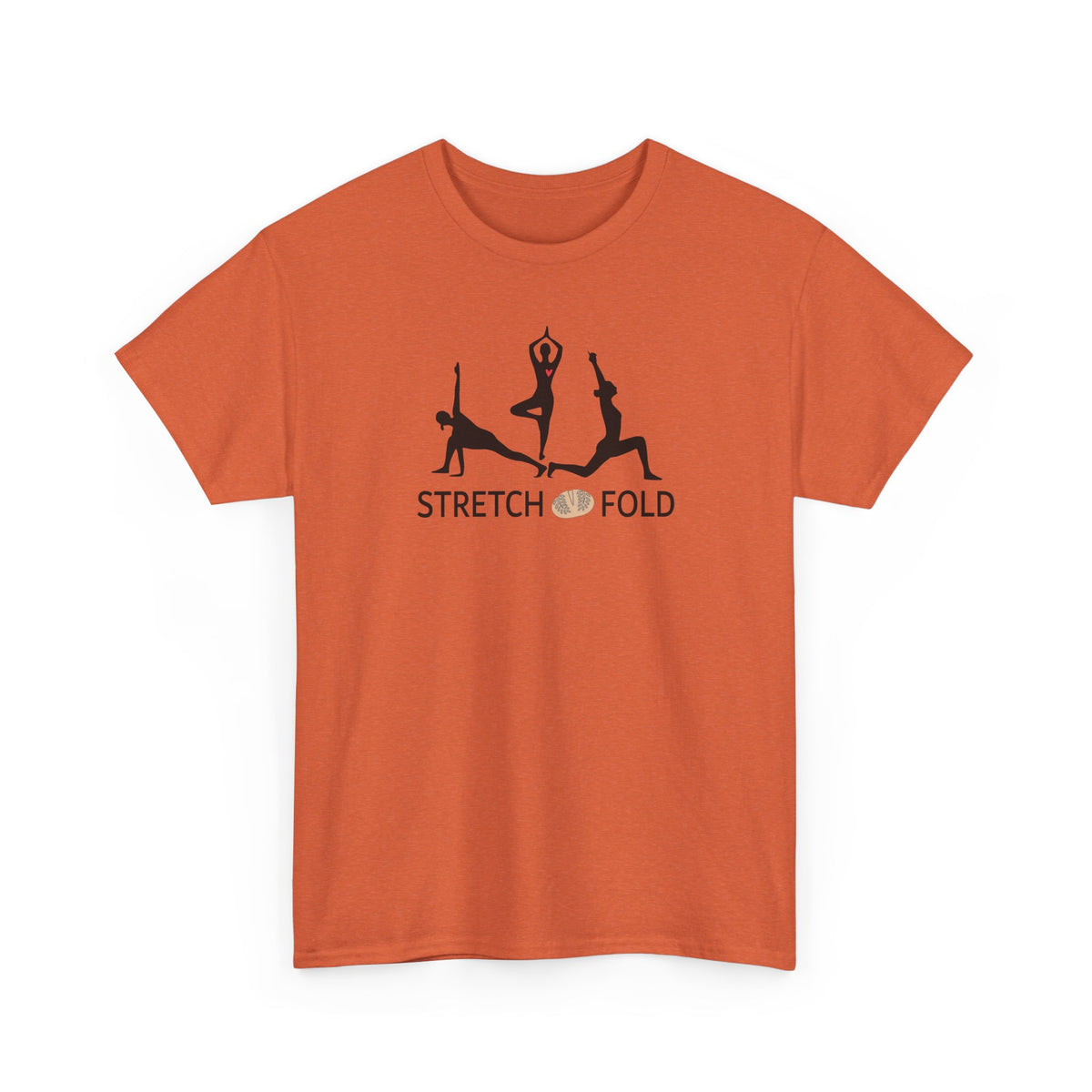 Yoga Pose Silhouettes Stretch and Fold Tee - Pilates Fitness for Sourdough Bakers and more! Silhouette Design Series