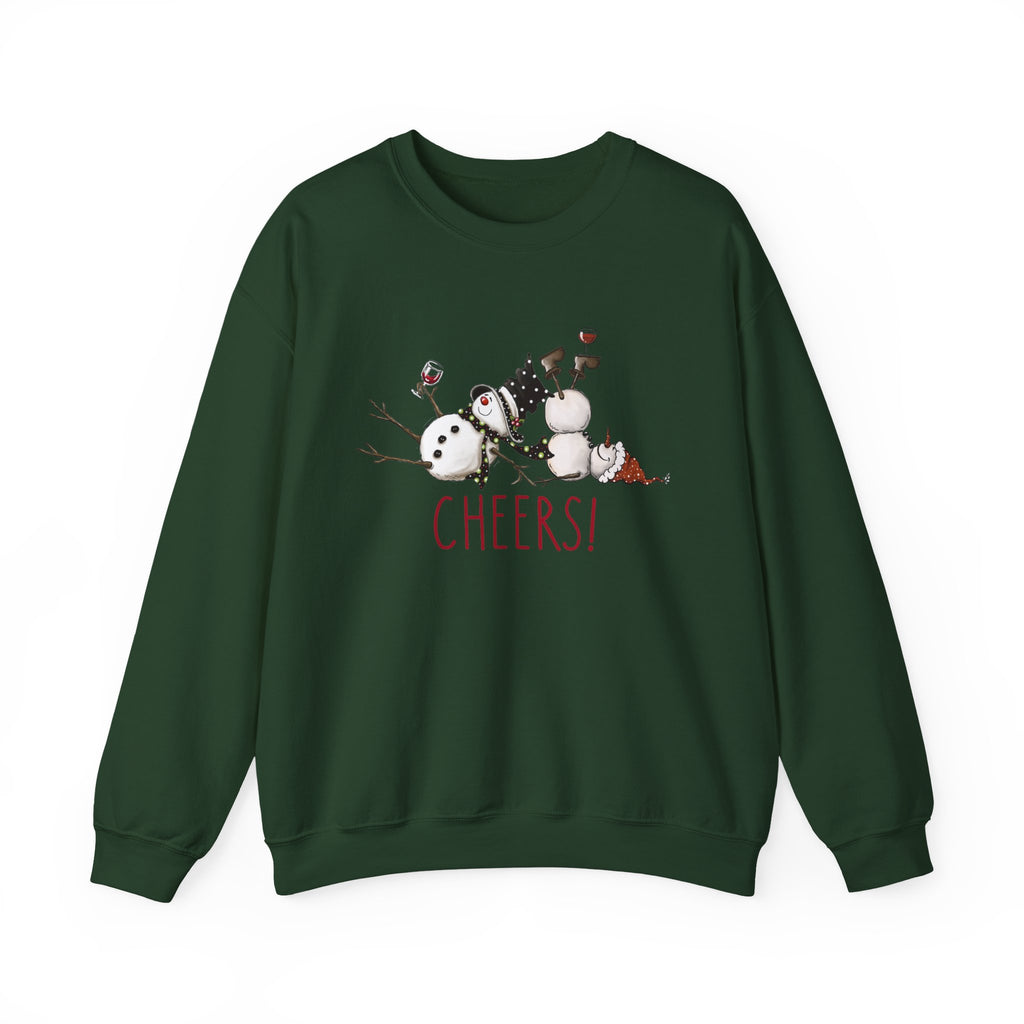 Cheers to Tipsy Snowman BFFs! Perfect Sweatshirt, Holiday Fun, Winter Wear, Christmas Crewneck, Festive Pullover, Party Tops, Best Friends