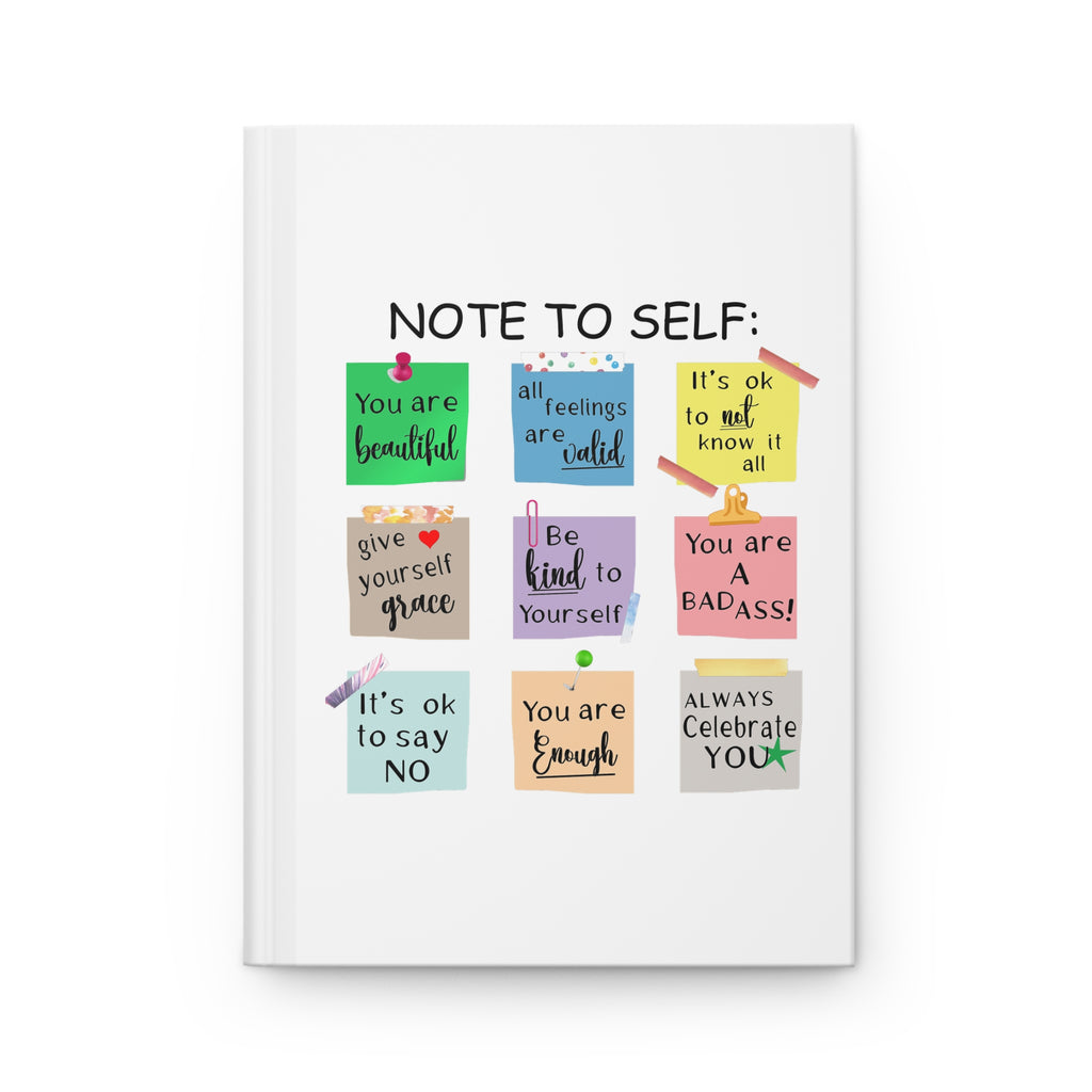 Confidence Inspired Note To Self Journal - Hardcover, Thoughtful Diary, Mental Health, Inspirational Notebook, Self Care Gift