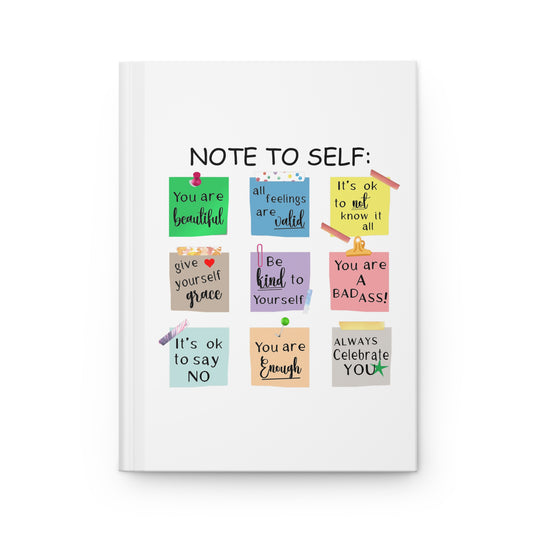Confidence Inspired Note To Self Journal - Hardcover, Thoughtful Diary, Mental Health, Inspirational Notebook, Self Care Gift