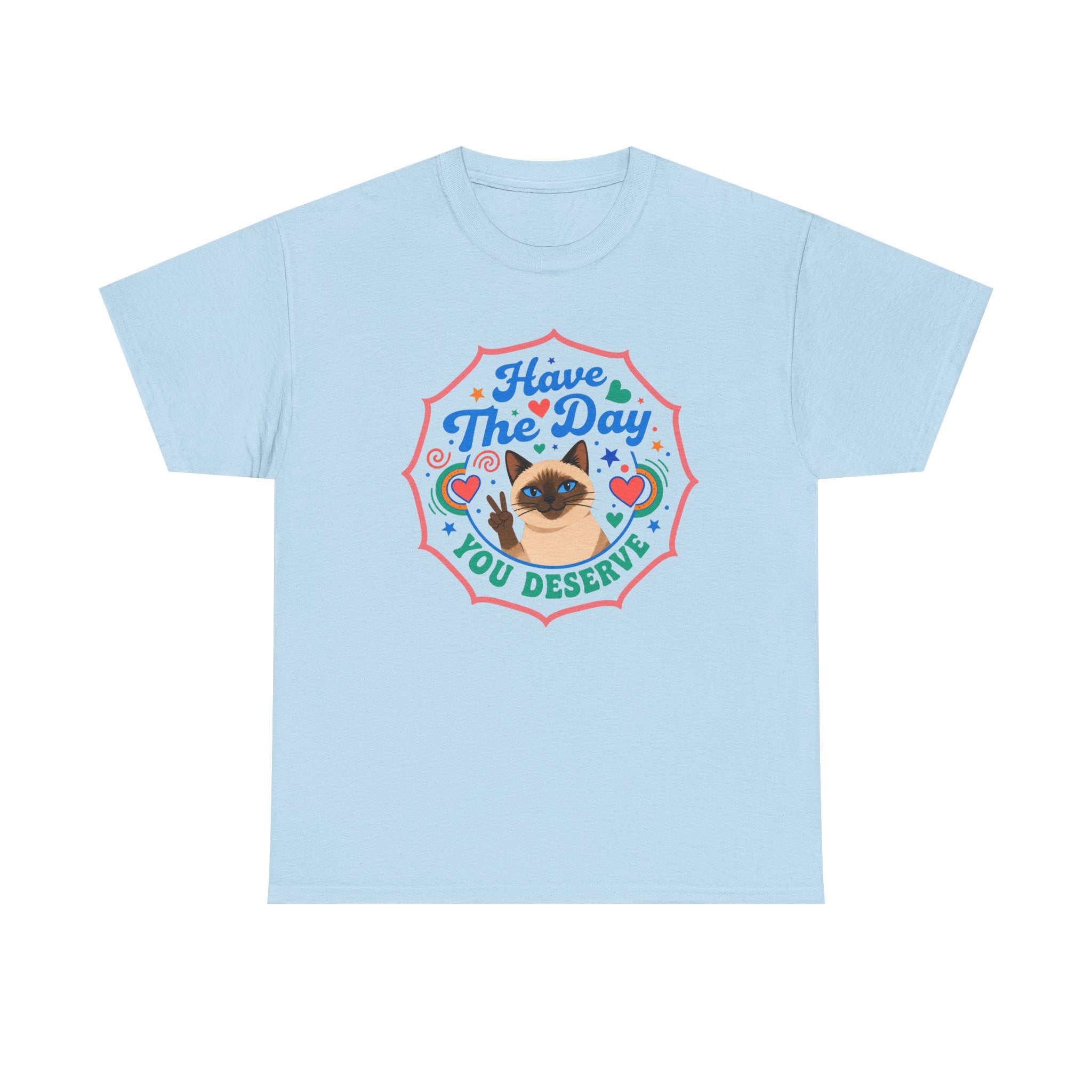 Have The Day You Deserve - Vintage Cat Tee (Good Vibes) - Fun Attire
